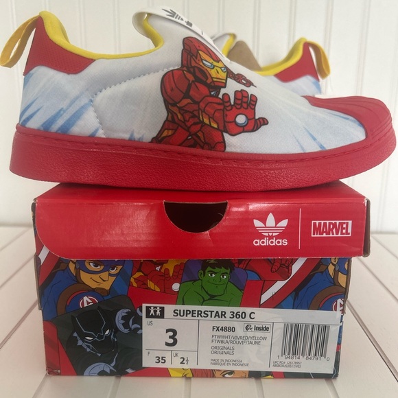 adidas Shoes Adidas Originals Boys Superstar 36 Slipon Marvel